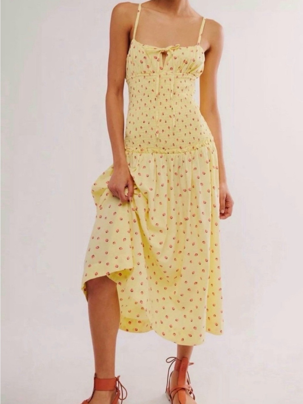 FREE PEOPLE Lavender Daze Dress - Strawberry Lemon Combo